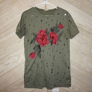 Rose detailed top